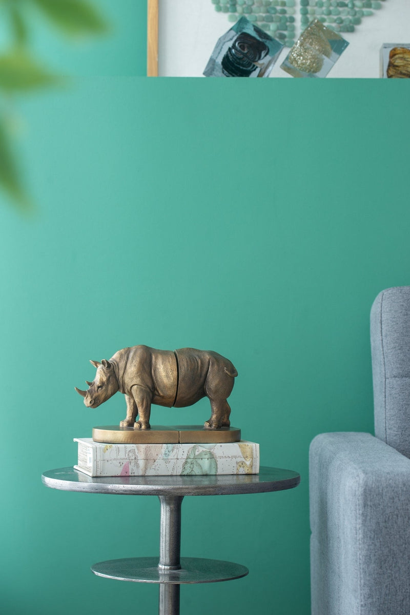 Set of 2 Rhino Bronze Bookends by HouseOfZazla