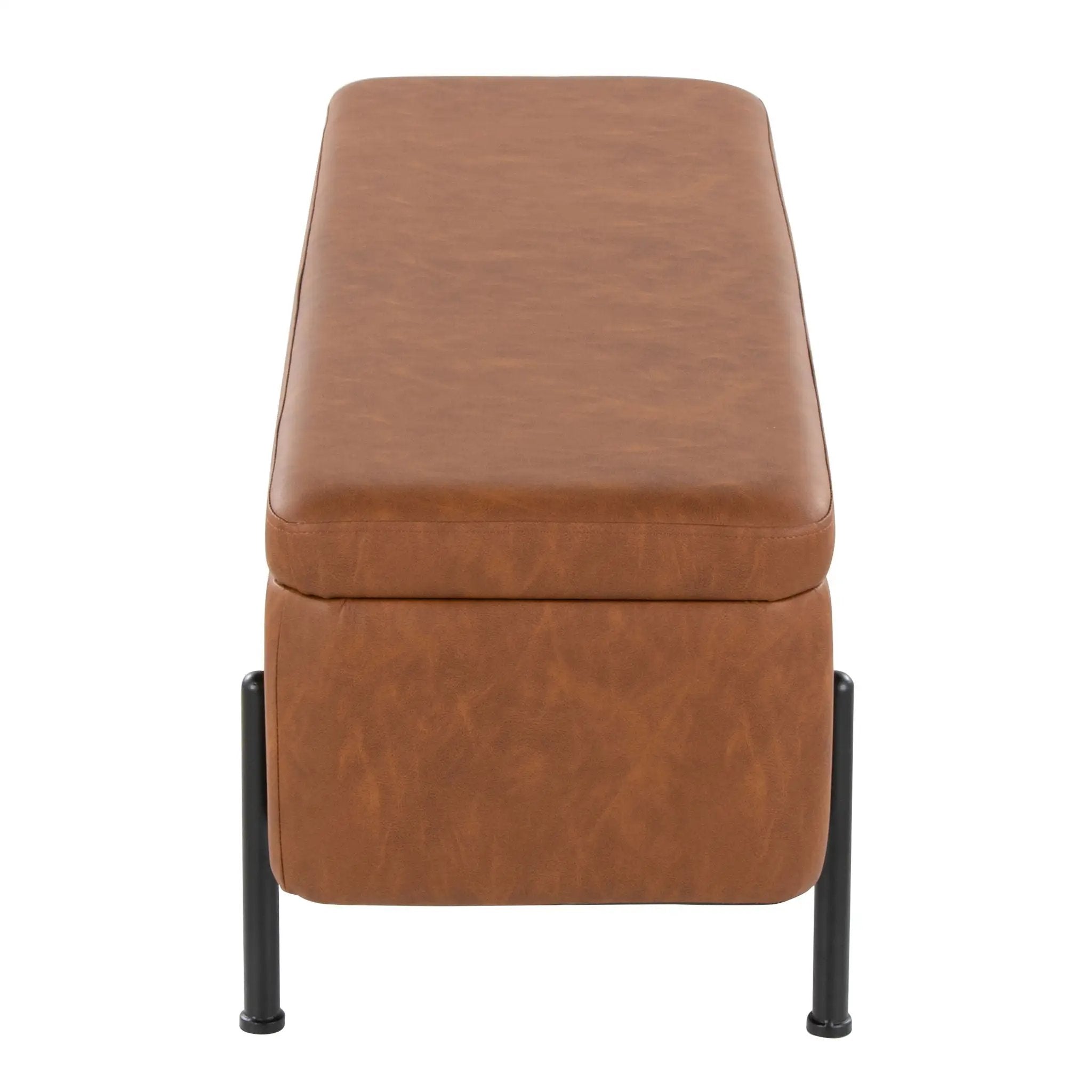 Daniella - Contemporary Storage Bench - Black / Camel by Unique Piece Furniture
