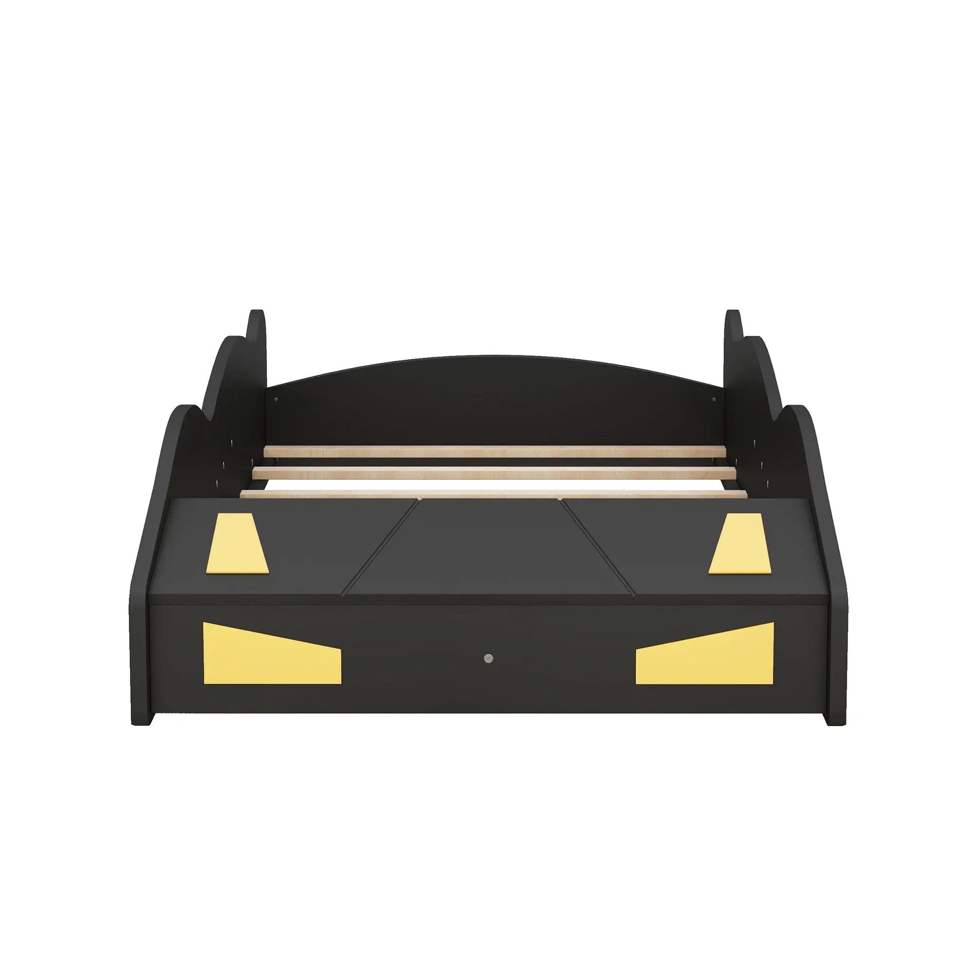 Race Car Shaped Platform Bed With Wheels And Storage
