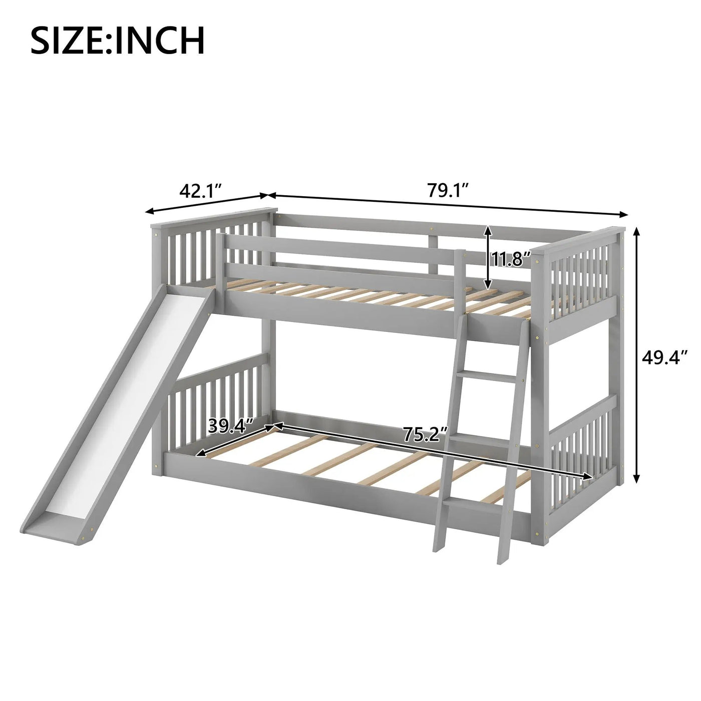 Bunk Bed & Convertible Slide And Ladder by HouseOfZazla