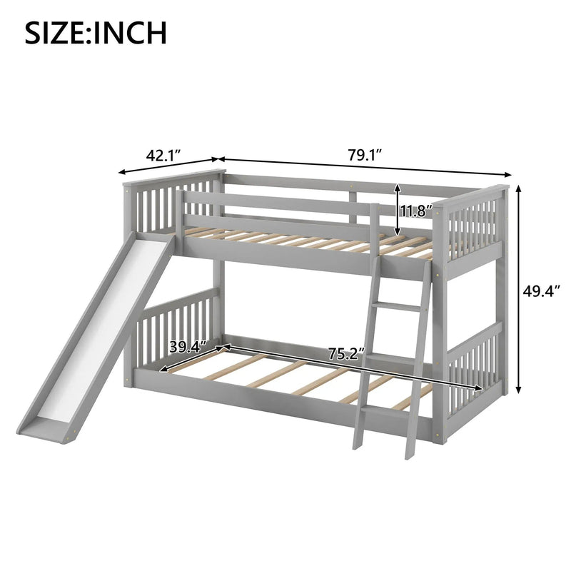 Bunk Bed & Convertible Slide And Ladder by Unique Piece Furniture