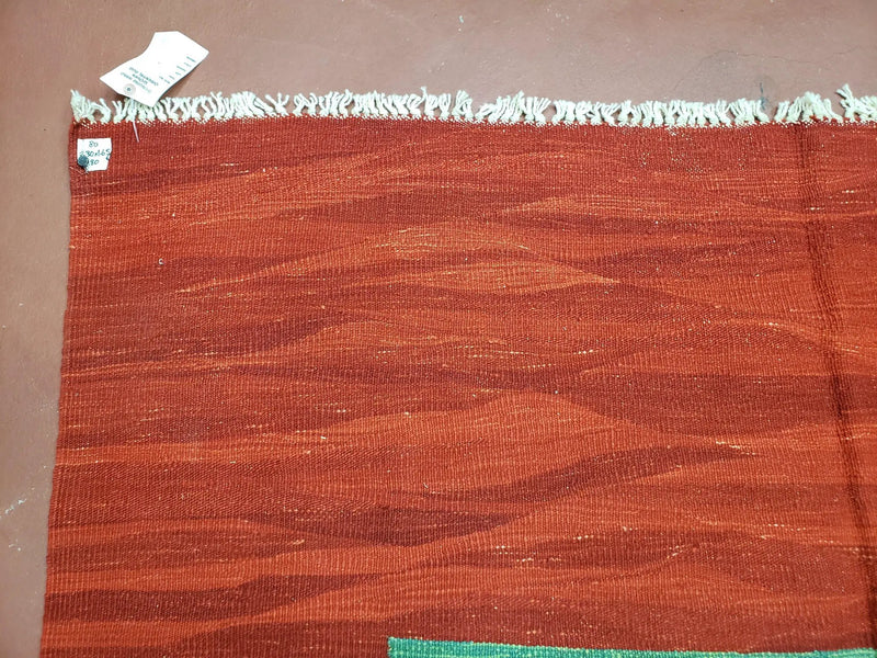Red Turkish Kilim Rug, 5x7 - 6x8 Rugs, Red and Green Kilim Carpet, Kilim Area Rugs, Flatweave No Pile Rug, New Turkish Rug, Handmade Kilim by Jewel Rugs