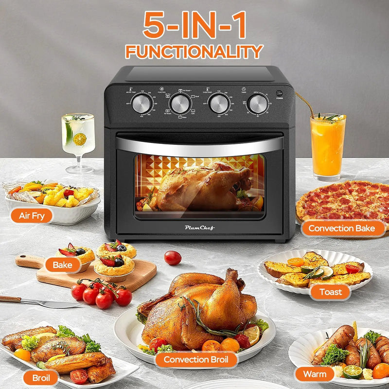 Plum Chef Air Fryer Oven 27.5QT, 6-in-1 Countertop Convection Oven by HouseOfZazla