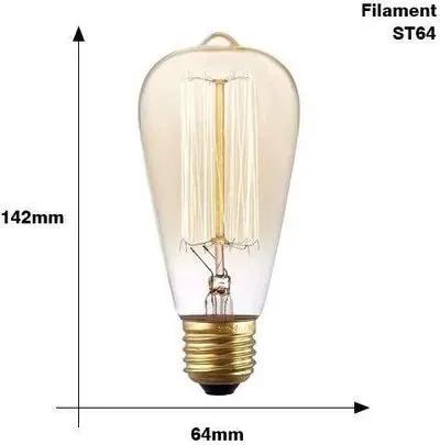 48Ft Pro Vintage Edition Plug-In Outdoor Heavy Quality 40W Commercial String Lights-15 Bulbs by Outdoor Solar Outlet