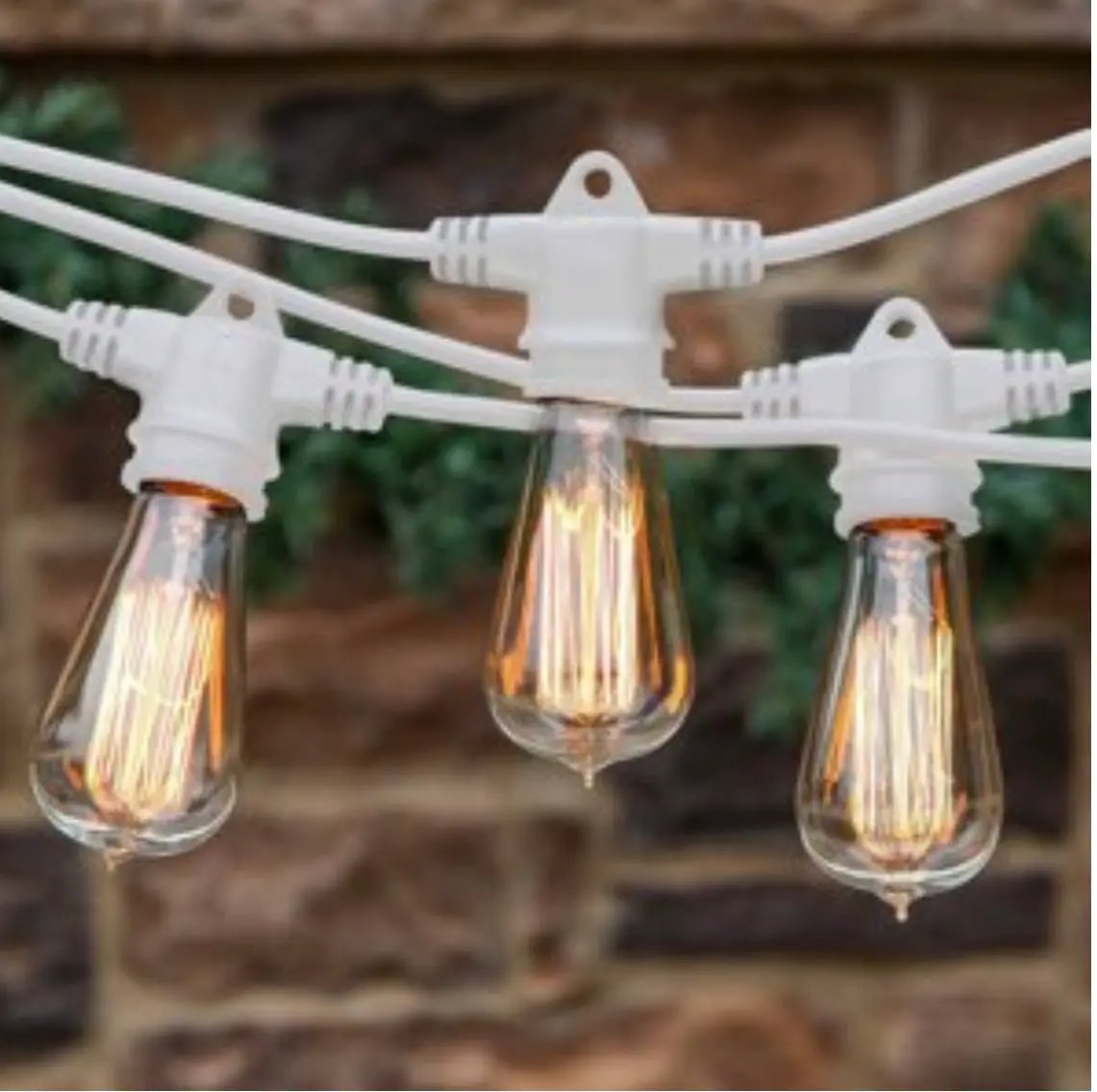 48Ft Pro Vintage Edition Plug-In Outdoor Heavy Quality 40W Commercial String Lights-15 Bulbs by Outdoor Solar Outlet