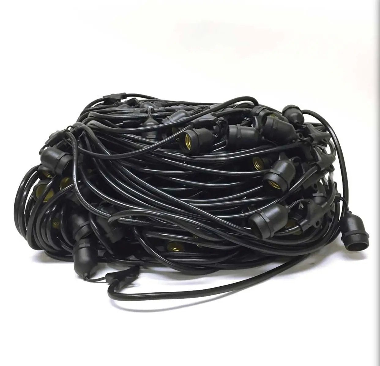 48Ft Pro Vintage Edition Plug-In Outdoor Heavy Quality 40W Commercial String Lights-15 Bulbs by Outdoor Solar Outlet