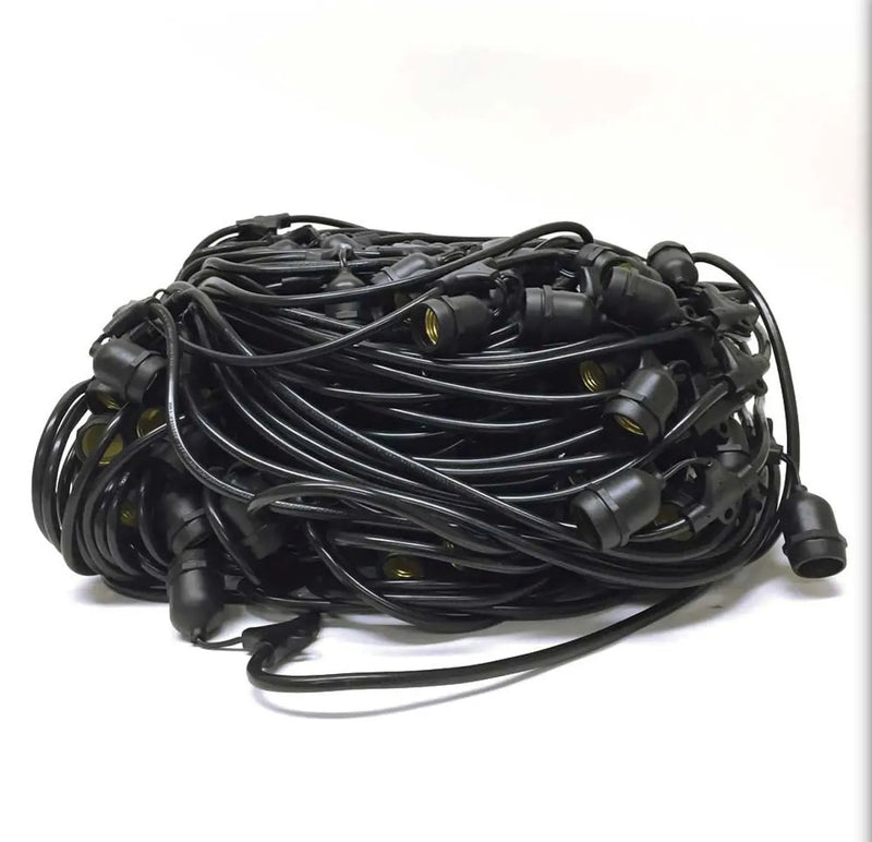 48Ft Pro Vintage Edition Plug-In Outdoor Heavy Quality 40W Commercial String Lights-15 Bulbs by Outdoor Solar Outlet