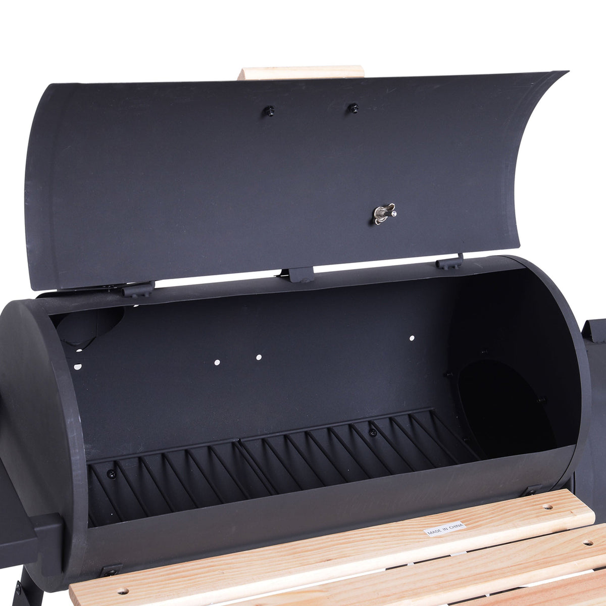 48" Steel Charcoal BBQ Grill and Offset Smoker Combo - Black, photo 9 of 9