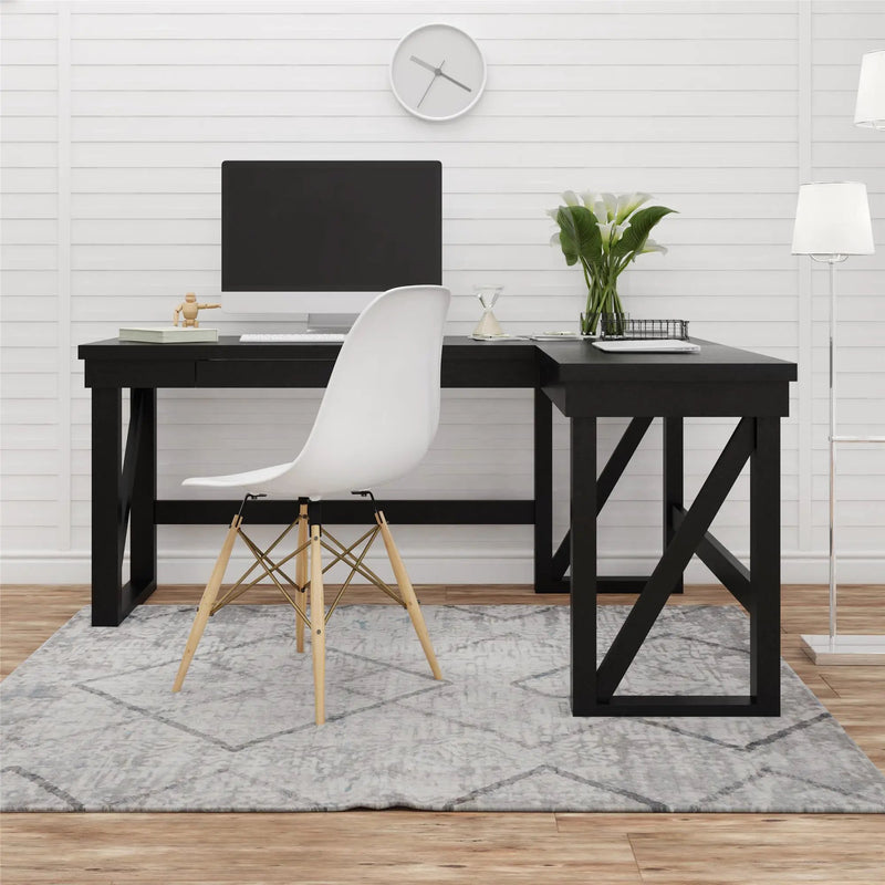 Crestwood - Lift Top L Desk - Black by Unique Piece Furniture