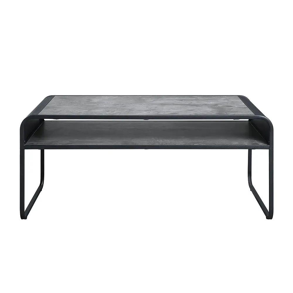 Raziela - Coffee Table - Concrete Gray & Black by Unique Piece Furniture