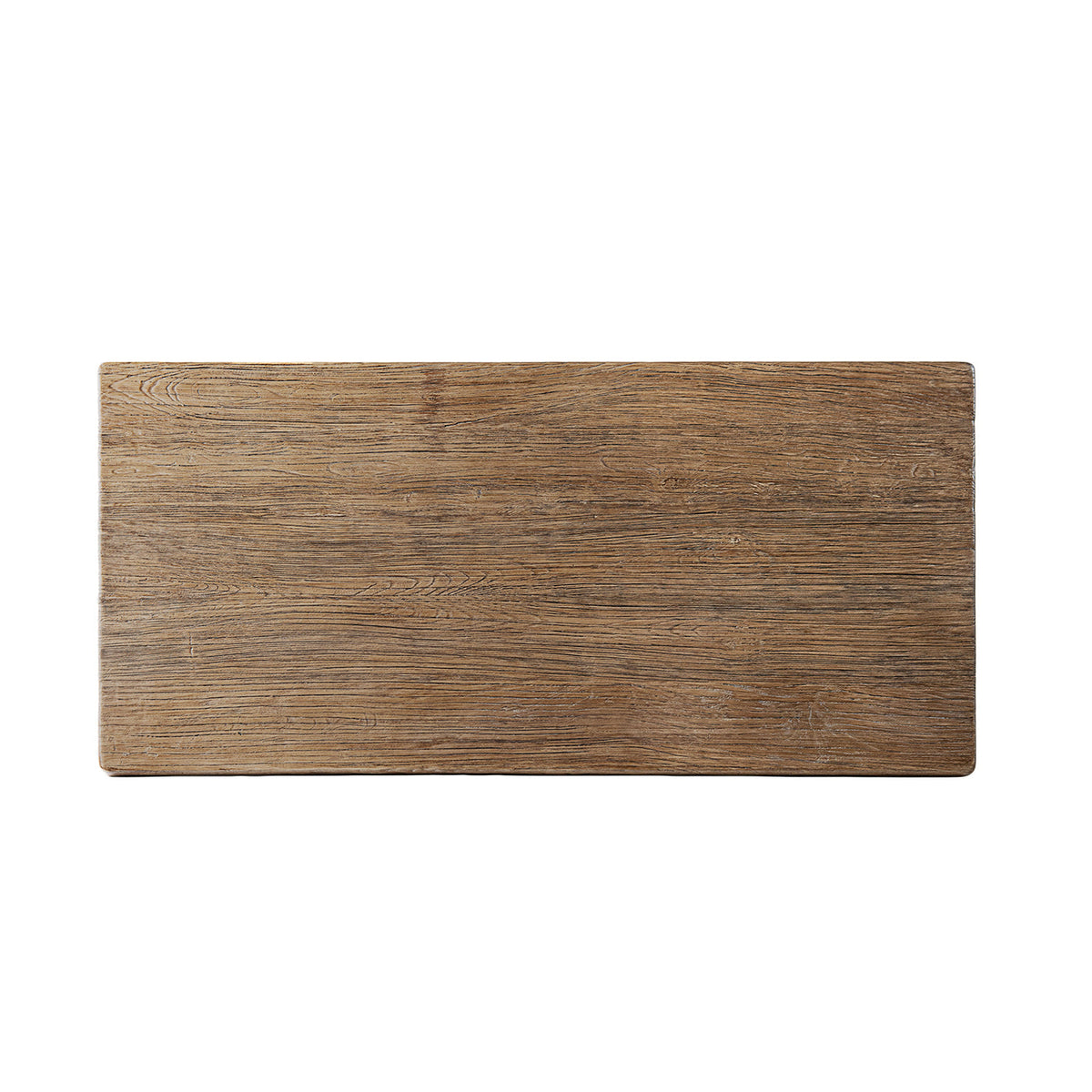 Arbor 60" Solid Reclaimed Elm Rectangular Plinth Coffee Table with Sculptural Bases - Heritage Medium-Dark, photo 8 of 10