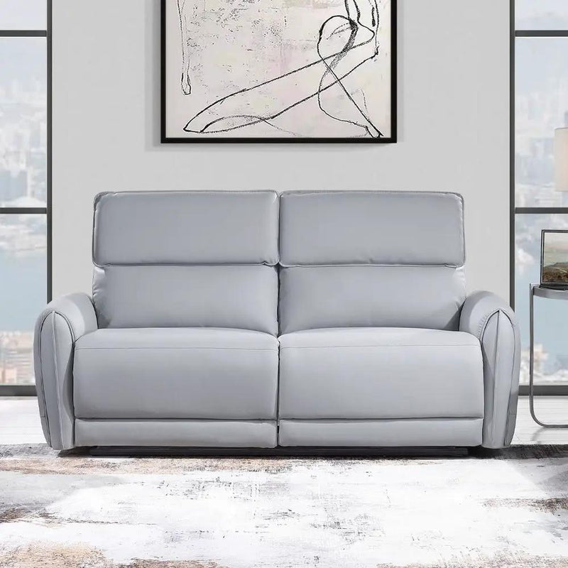 Jeromie - Power Motion Sofa With USB Port - Gray Synthetic Leather by Unique Piece Furniture
