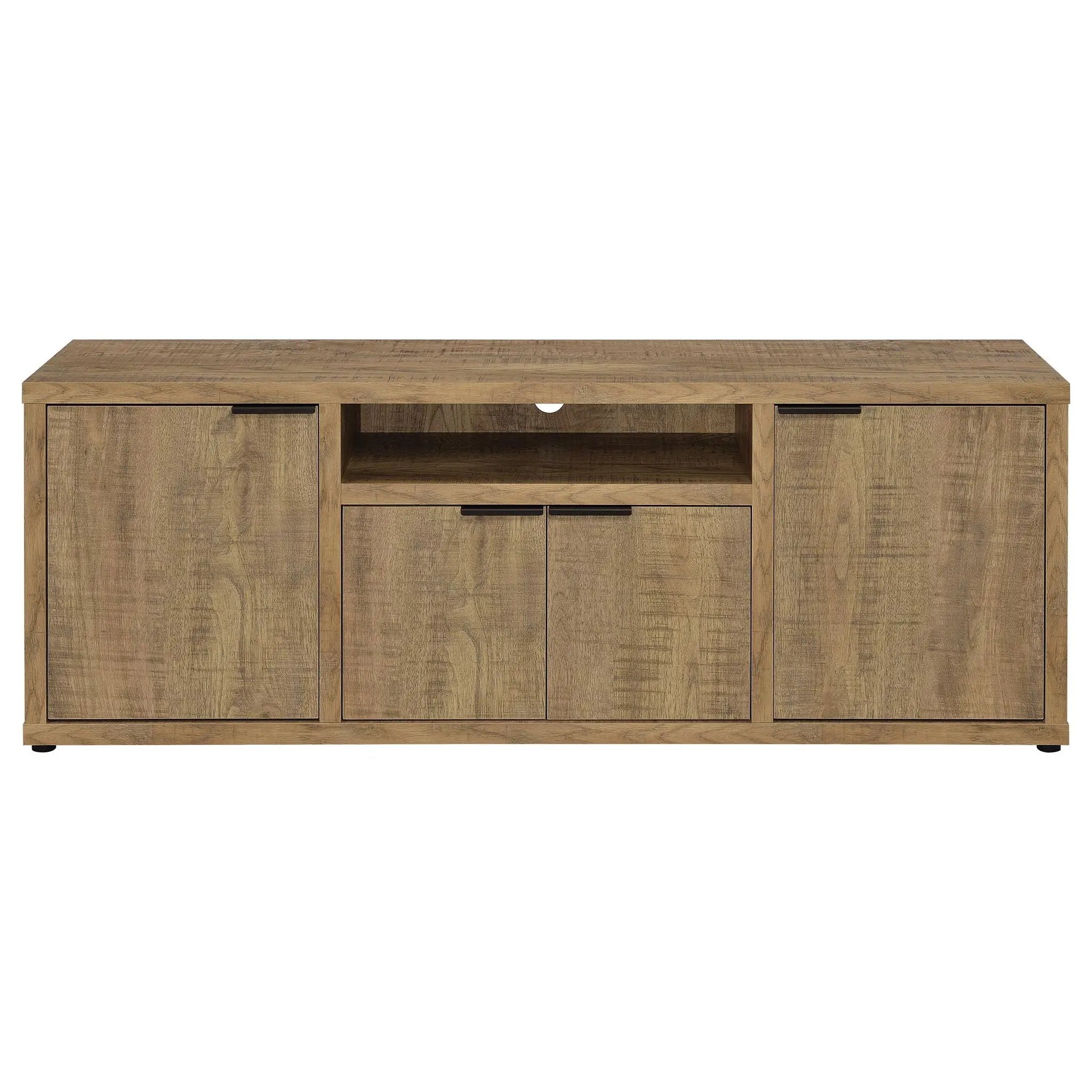 Noriega - 3 Piece TV Entertainment Center, Open & Concealed Storage - Wood by HouseOfZazla