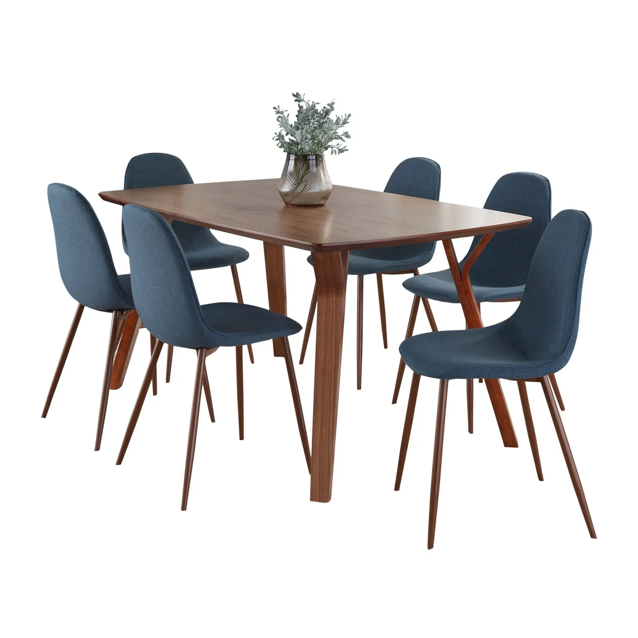 Folia Pebble - 7 Piece Mid Century Modern Dining Set by HouseOfZazla