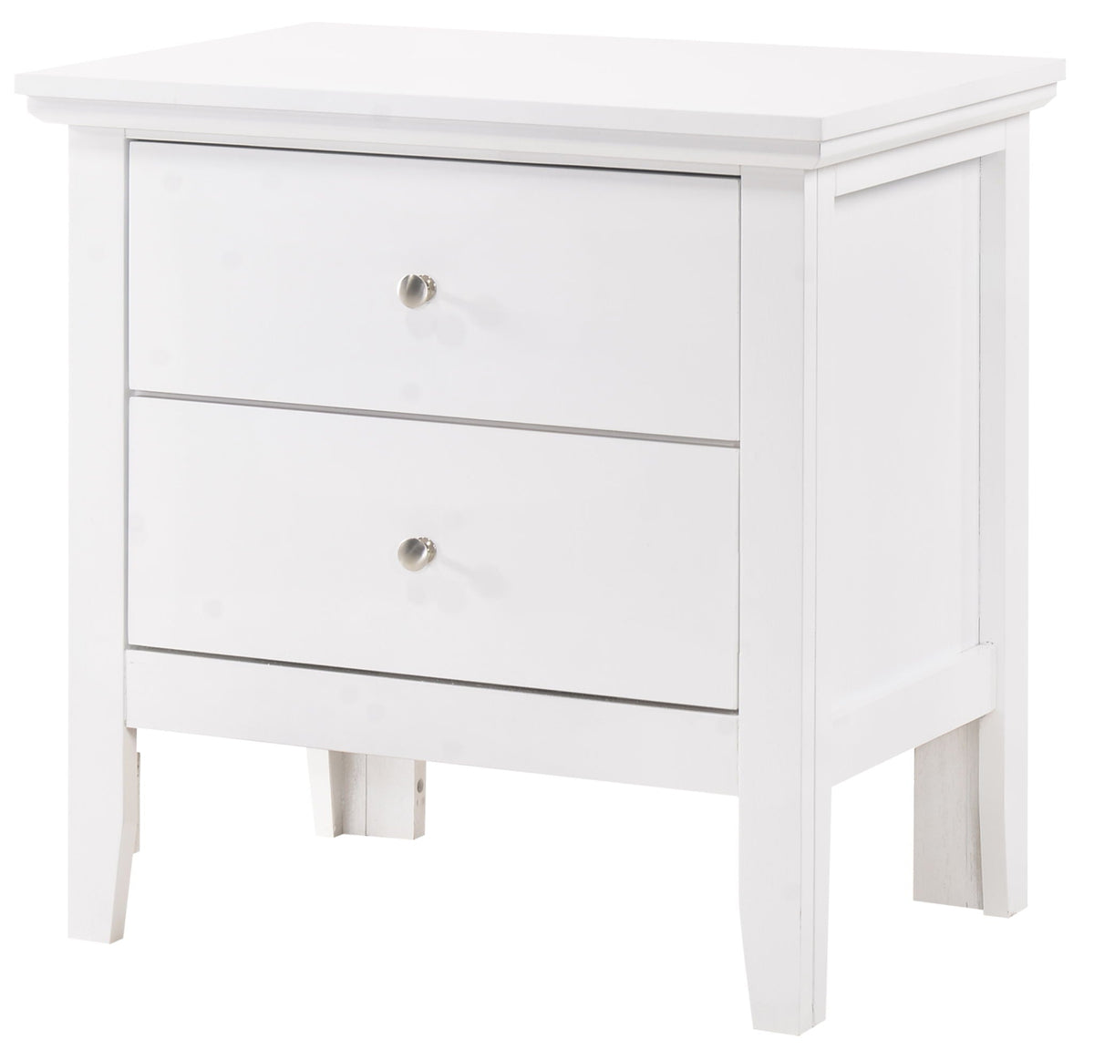 English Dovetailed Drawers Nightstand with Nickel Hardware - Multiple Colors, photo 10 of 26