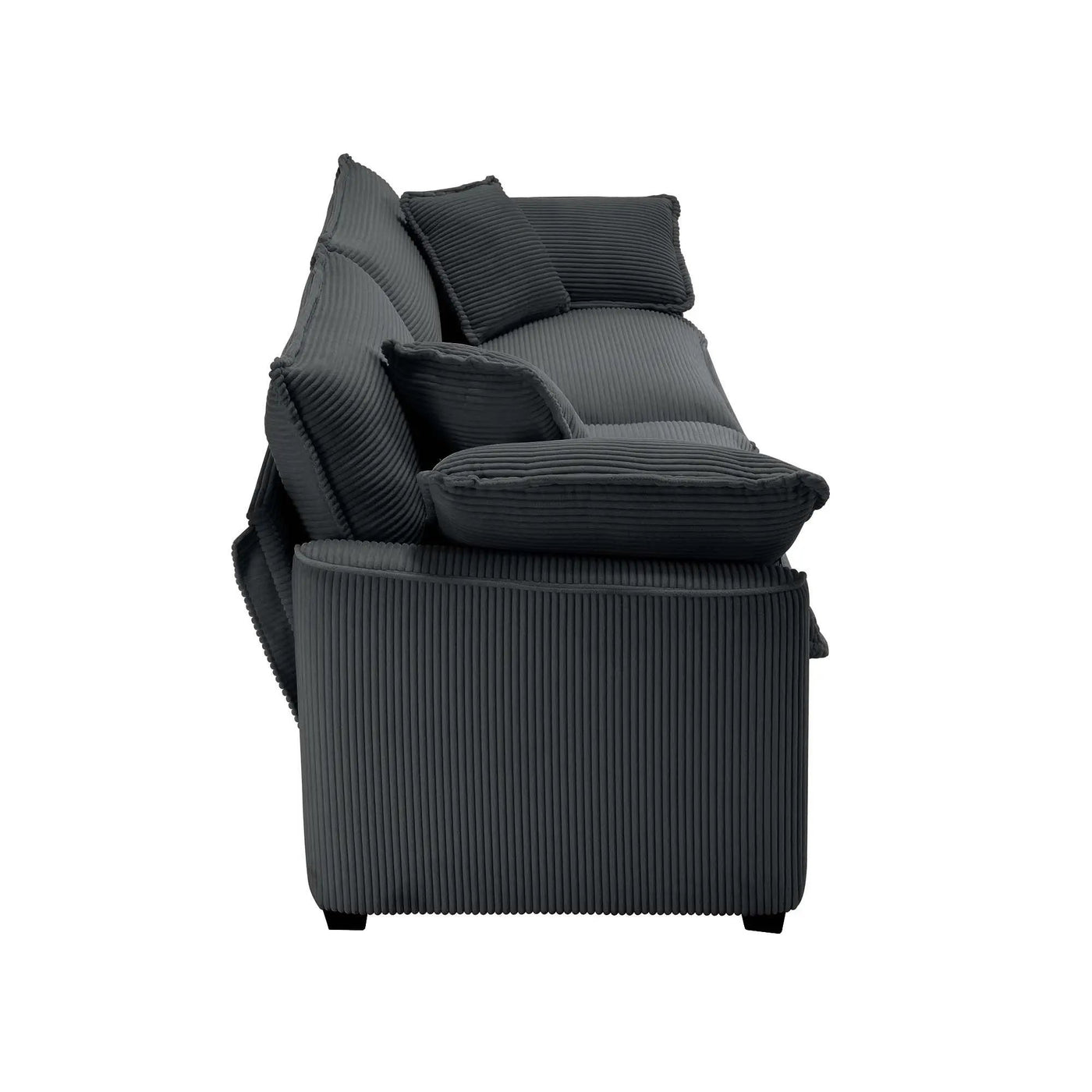 Modern 2 Seater With 4 Pillows, Upholstered Deep Seating Loveseat by HouseOfZazla