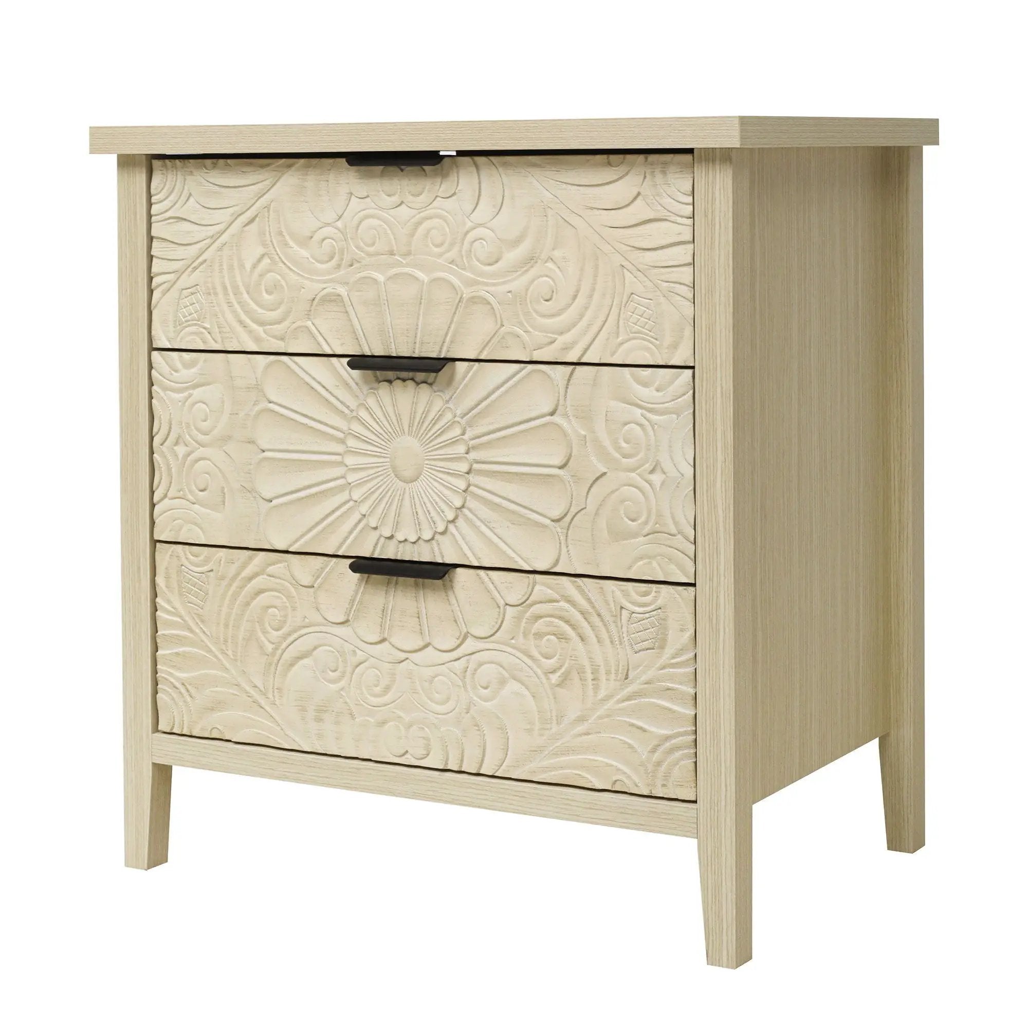 3 Drawer Cabinet - Natural Wood Finish by HouseOfZazla