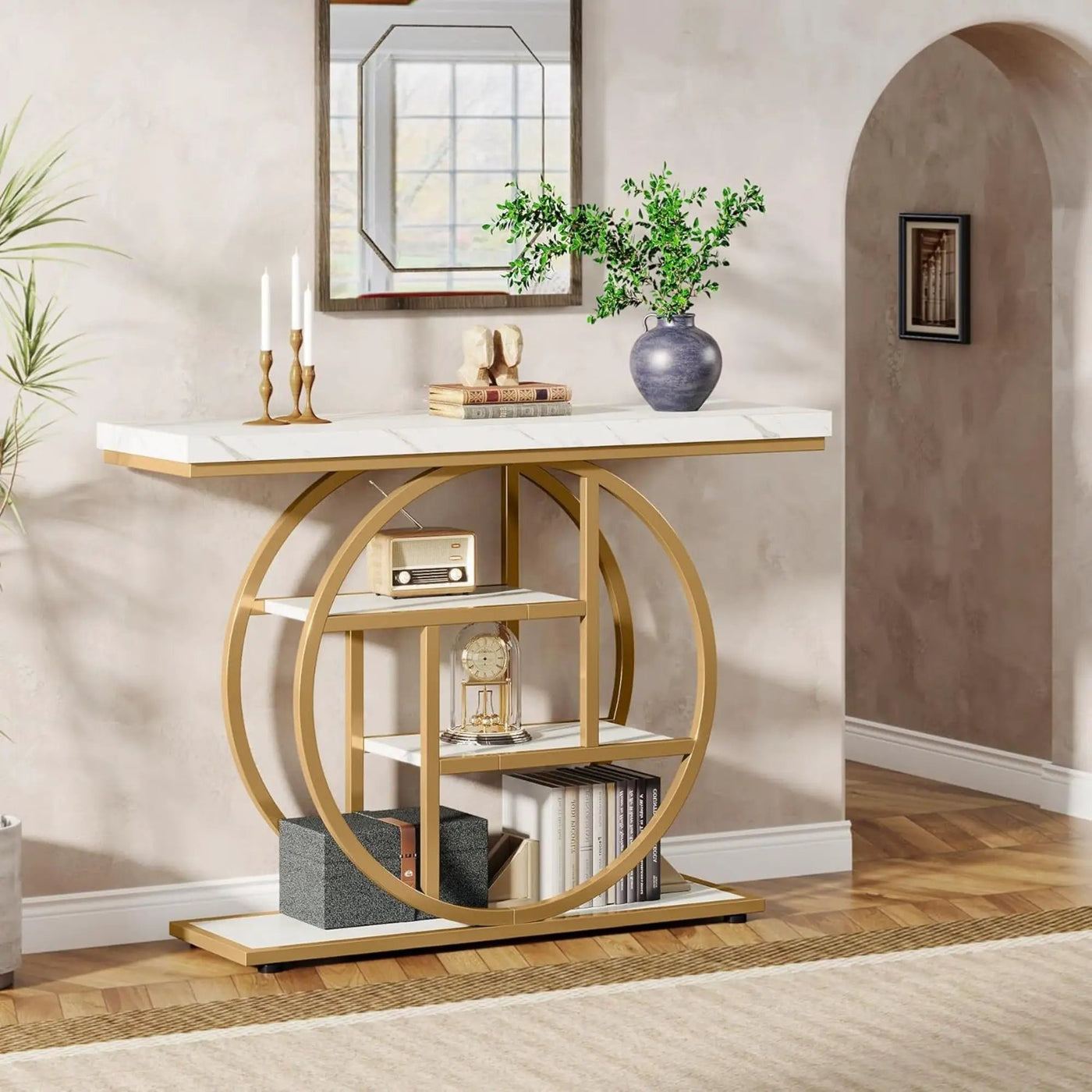 Console Table With 4 Tier Design For Living Hallway by HouseOfZazla
