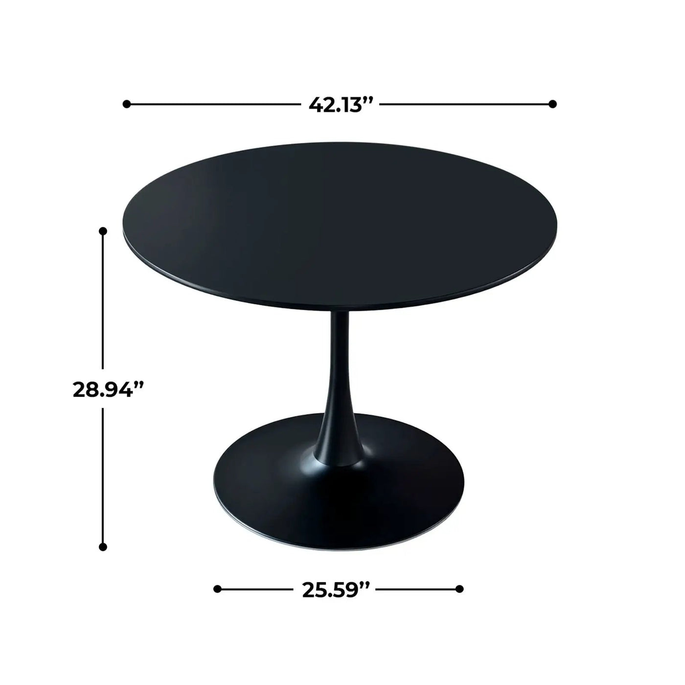 Mid-Century Tulip Dining Table With Round Top by Unique Piece Furniture