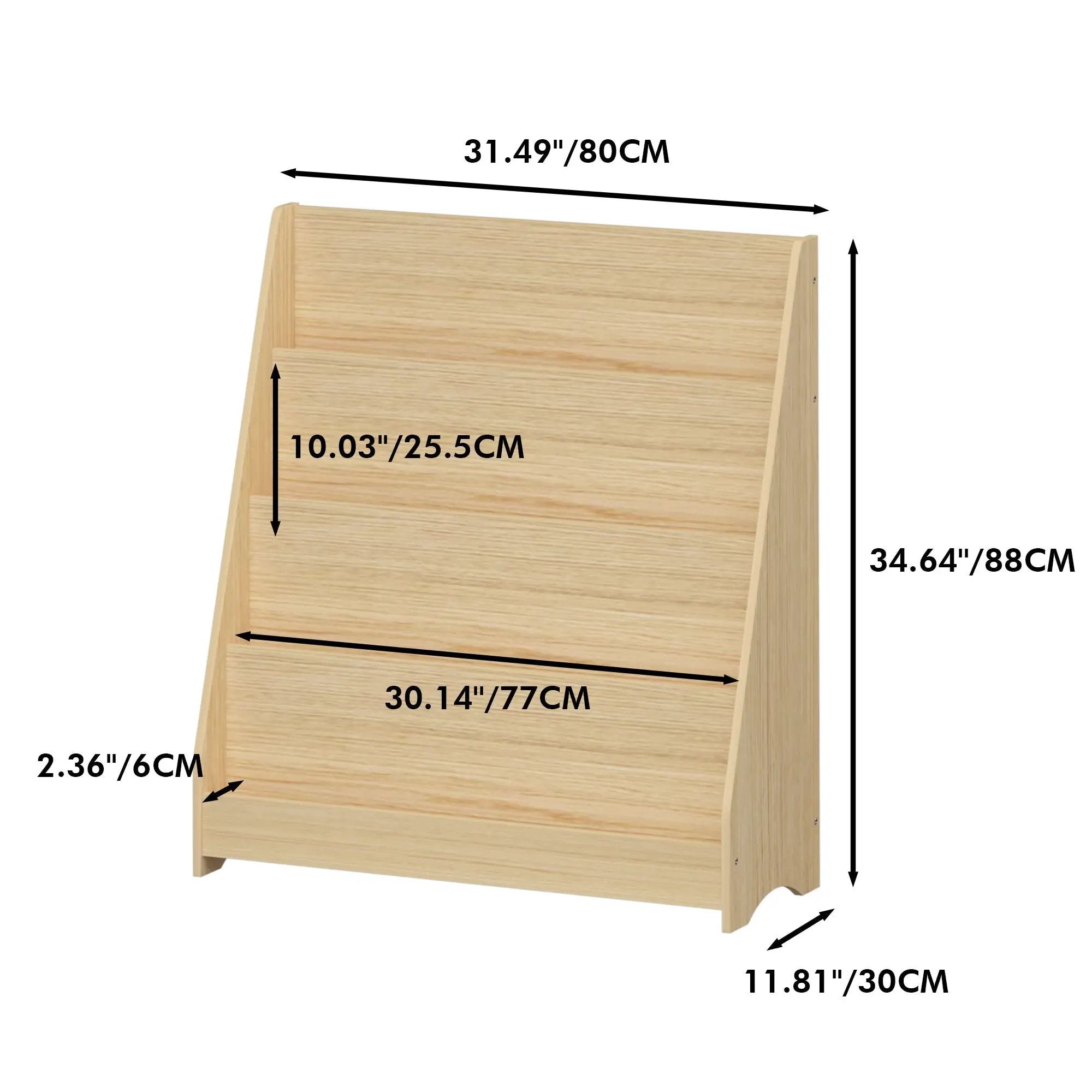 4 Tier Bookshelf, Toddler Book Display Shelves by Unique Piece Furniture