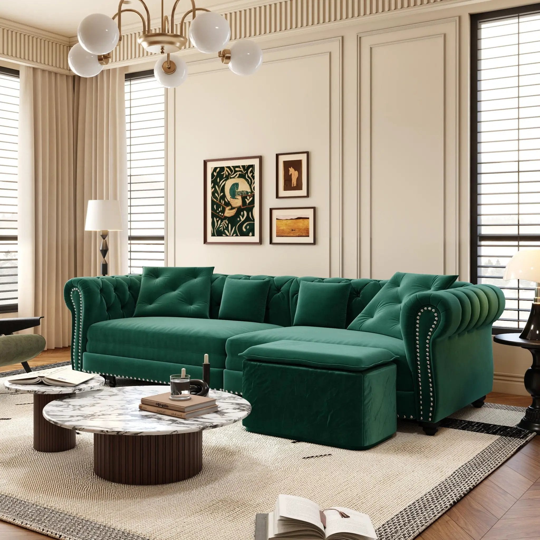 3 In 1 Pull Out Sofa Bed With Movable Ottoman by HouseOfZazla