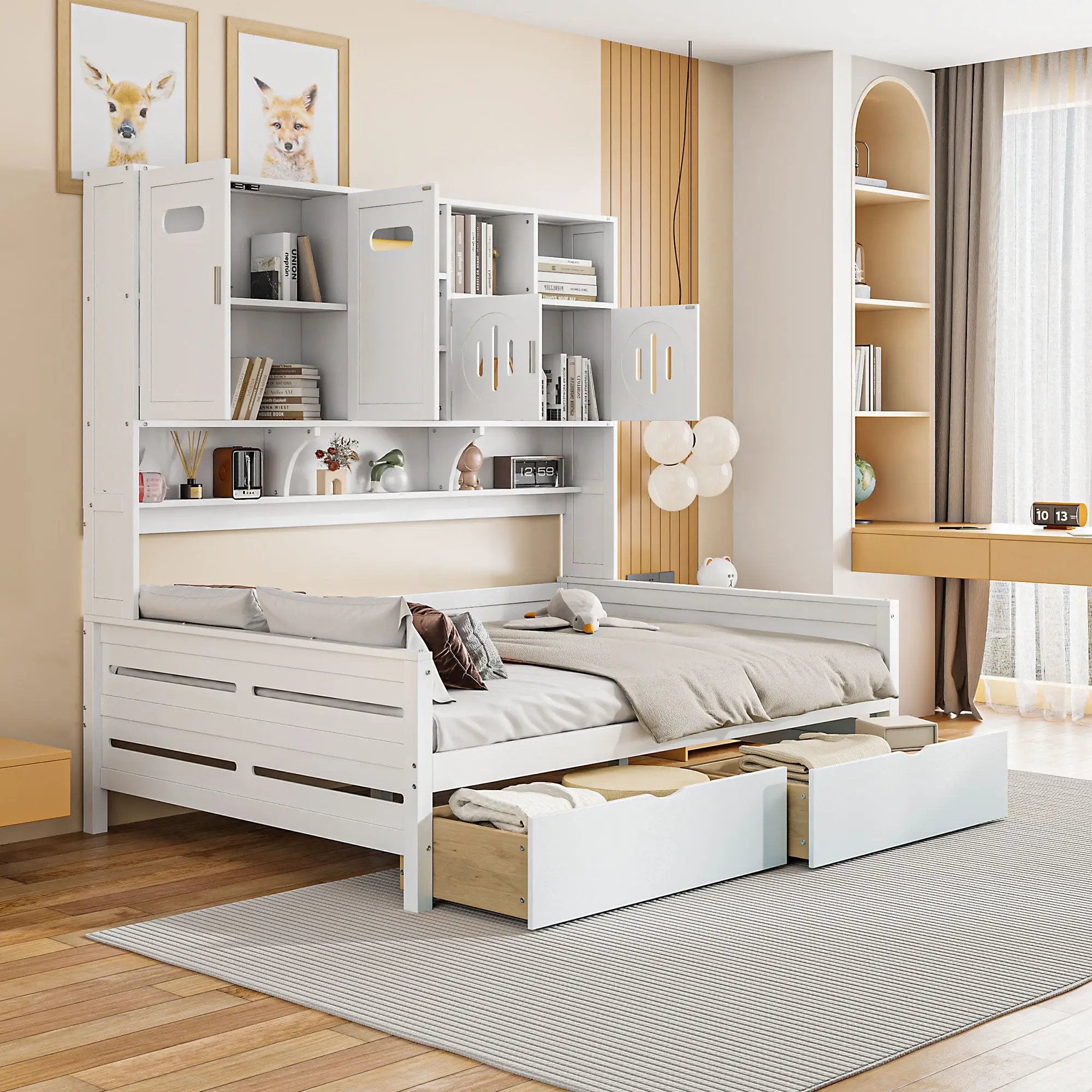 Daybed With All-In-One Cabinet And Shelf by Unique Piece Furniture