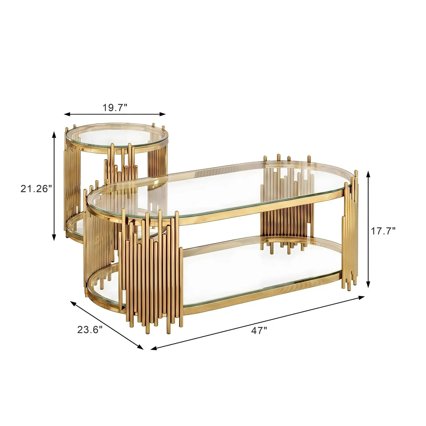 Modern Luxury Coffee Table and Side Table Set by HouseOfZazla