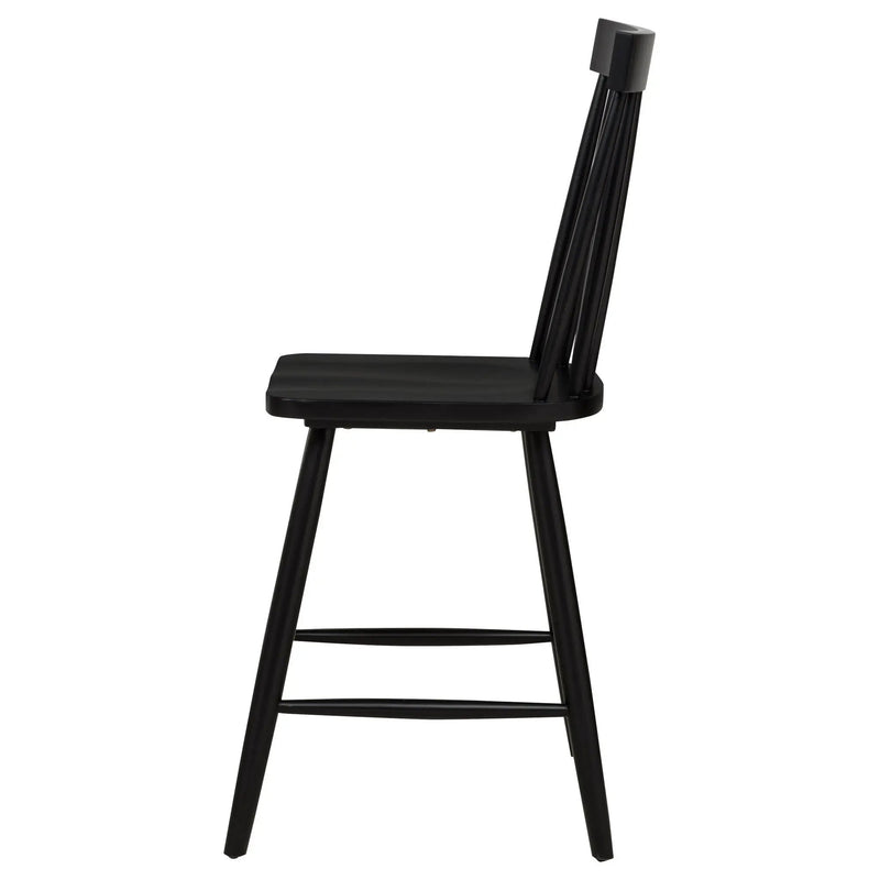 Andrews Windsor Counter Height Dining Side Chair Black (Set of 2) by Unique Piece Furniture
