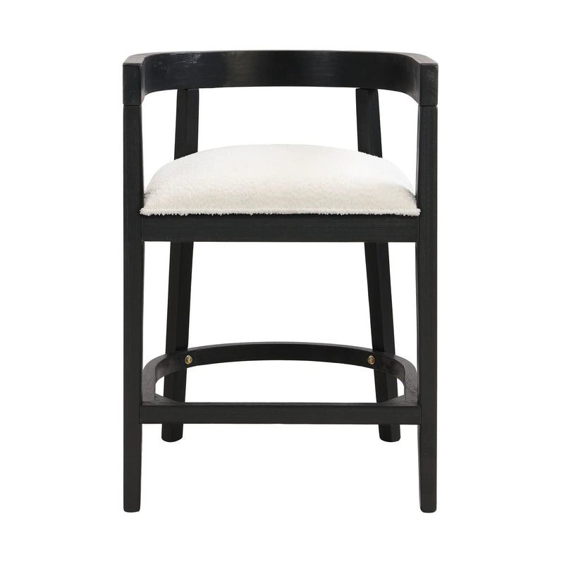 Modern Rubberwood Counter Stool Set With Upholstered Seats by HouseOfZazla