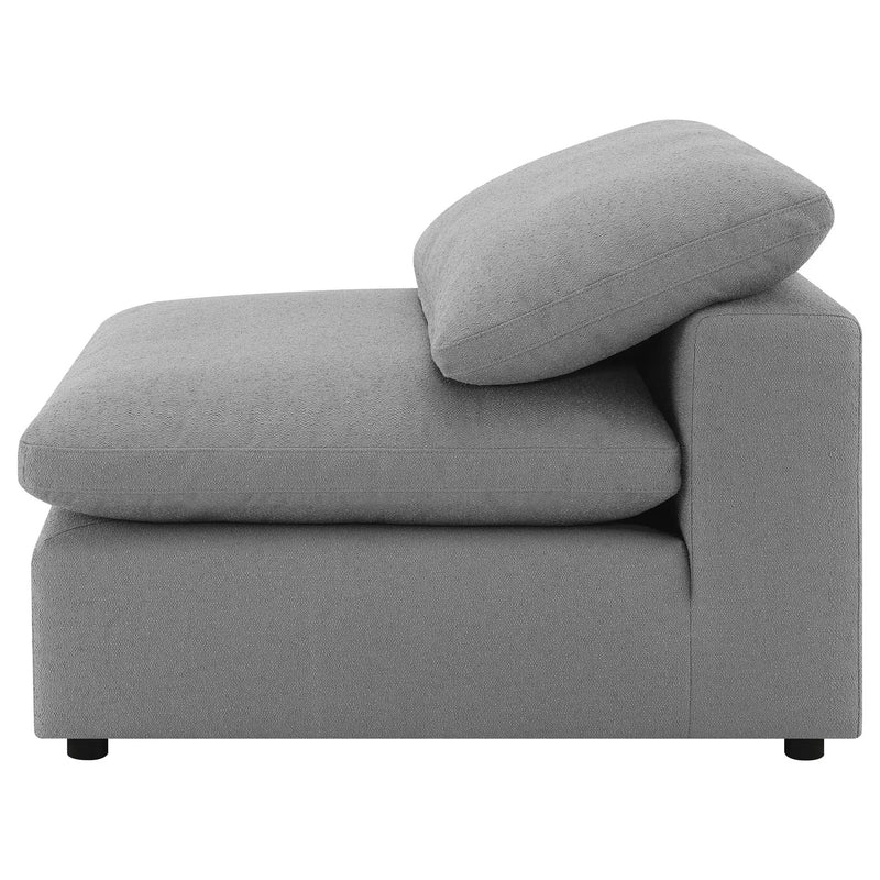 Raleigh Boucle Upholstered Armless Chair Grey by Unique Piece Furniture