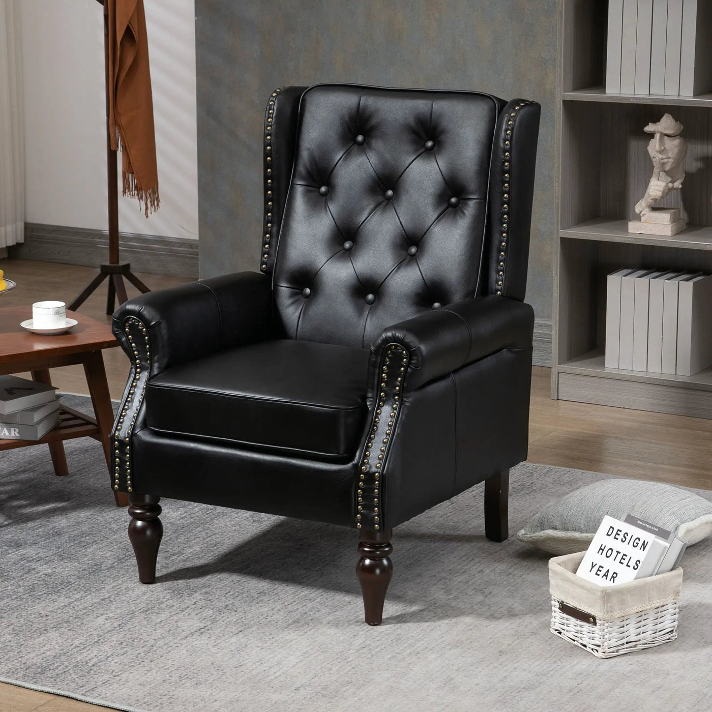 Modern Accent Armchair With Sturdy Wood Legs by HouseOfZazla