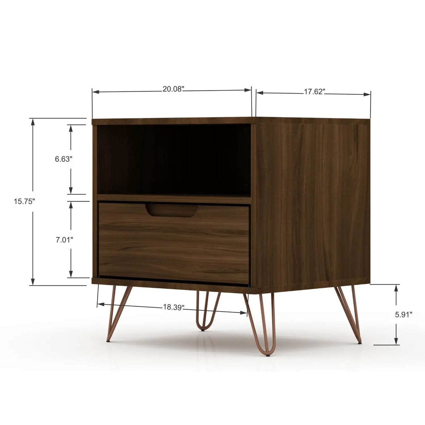 Rockefeller - Nightstand With 1 Drawer by HouseOfZazla