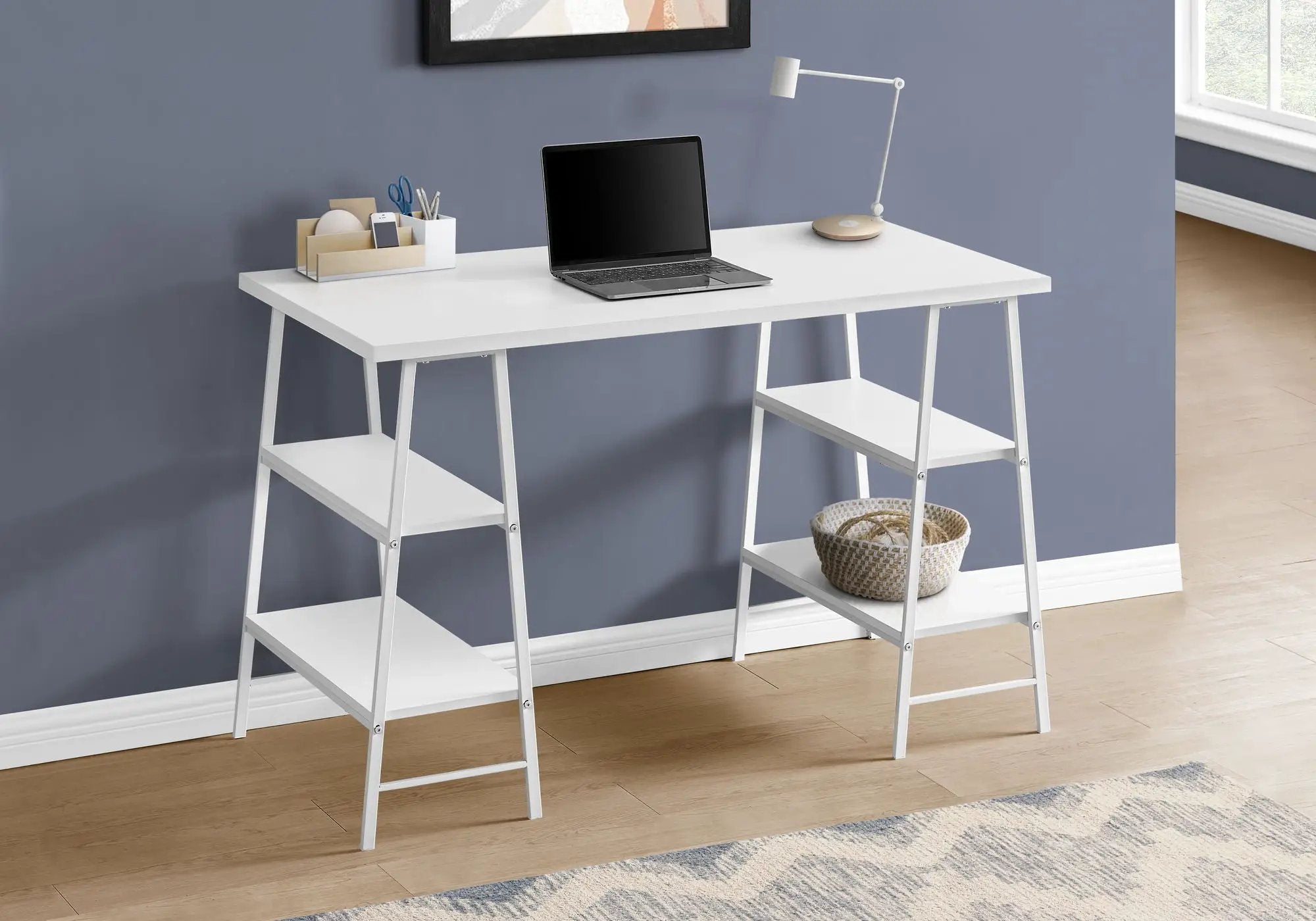Computer Desk For Home Office, Laptop, Storage Shelves, Contemporary & Modern by Unique Piece Furniture
