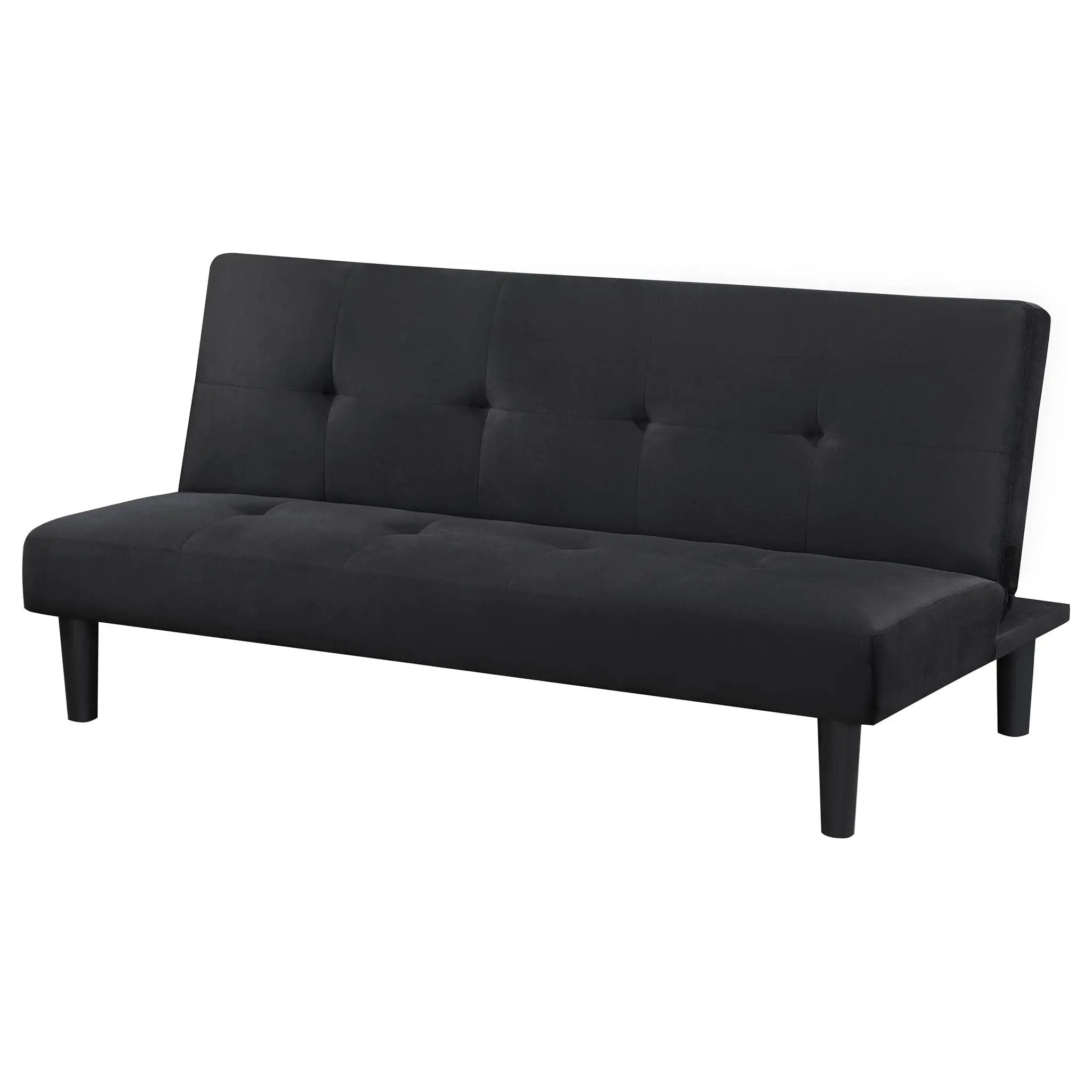 Stanford Upholstered Tufted Convertible Sofa Bed Black by Unique Piece Furniture