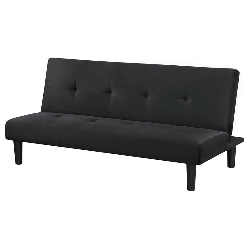Stanford Upholstered Tufted Convertible Sofa Bed Black by Unique Piece Furniture