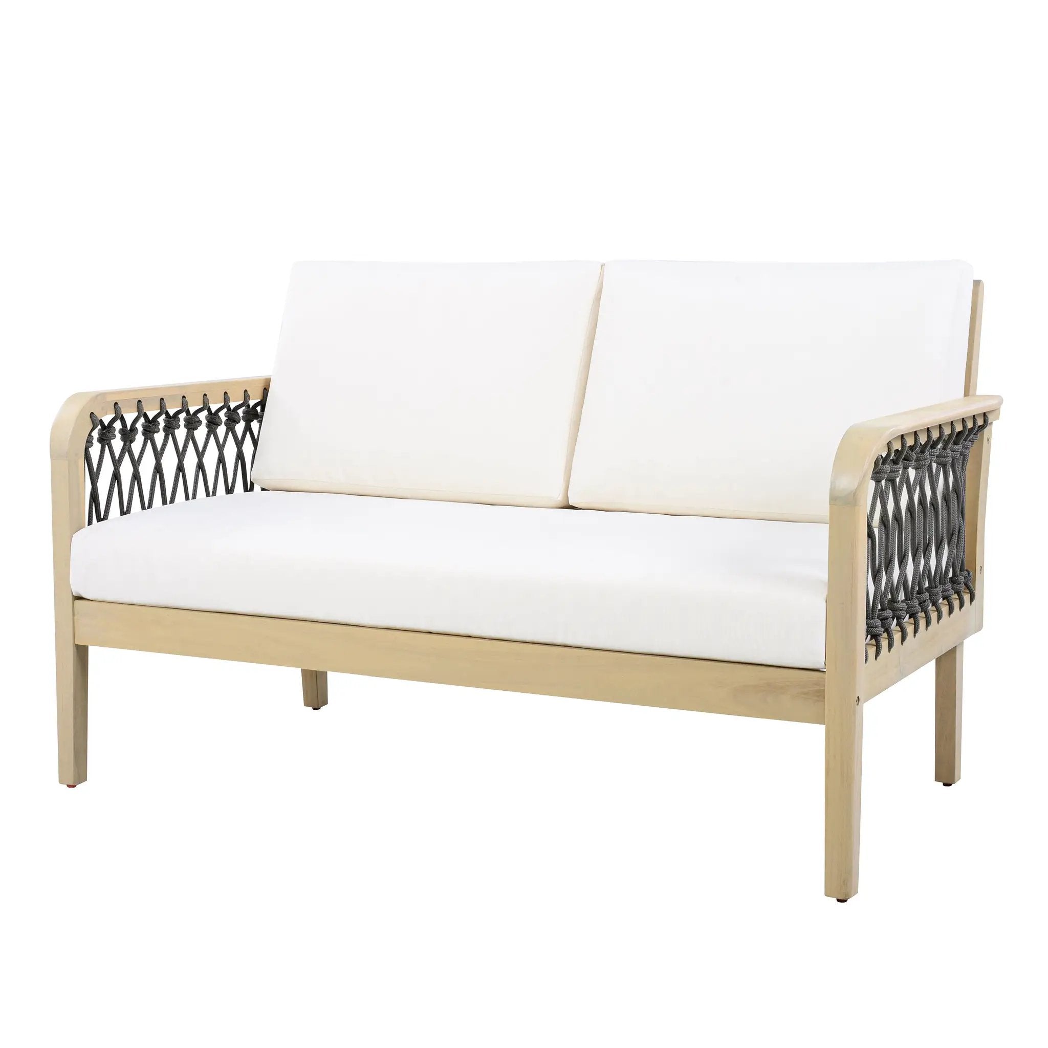 4-Piece Acacia Wood Outdoor Patio Furniture Set by HouseOfZazla