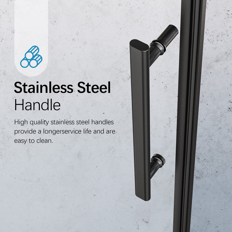 46-48" W x 76" H Frameless Single Sliding Shower Door Matte Glass by HouseOfZazla