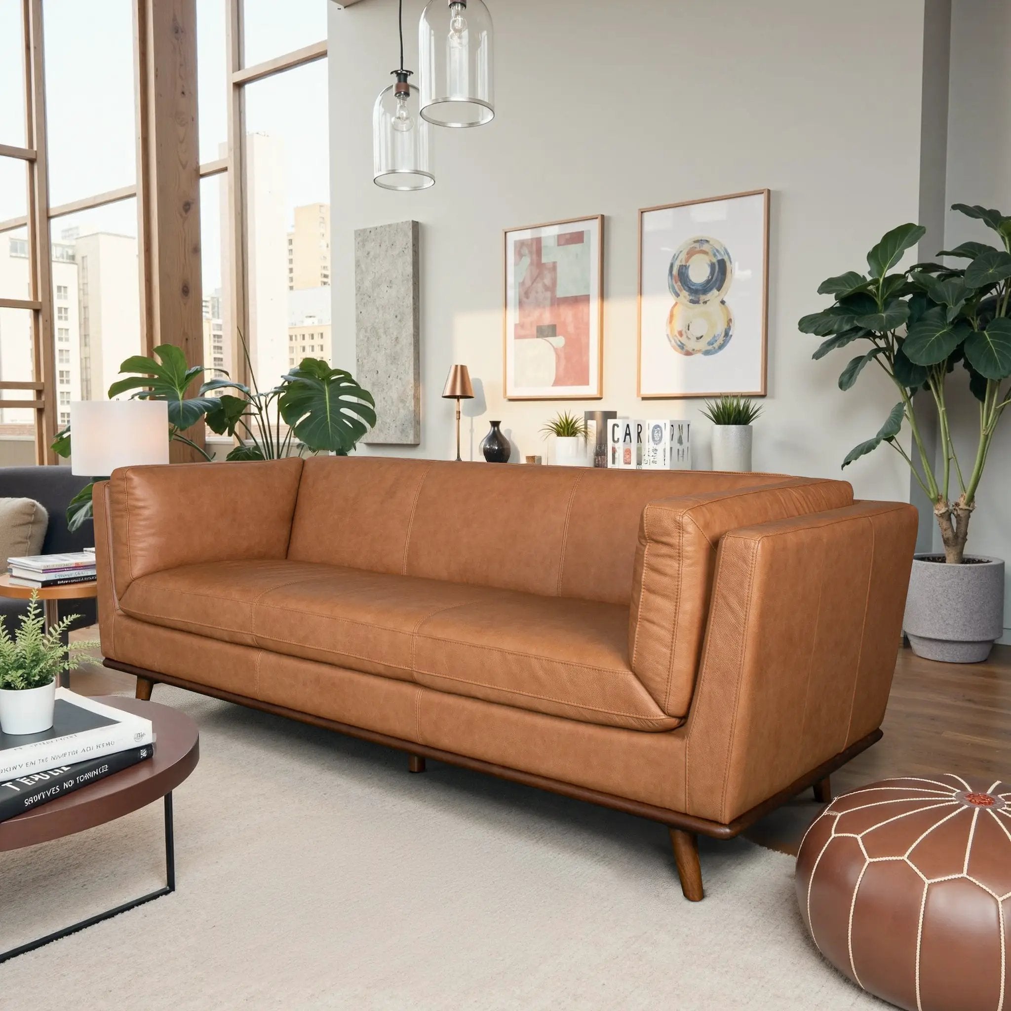 Phoenix Leather Sofa by HouseOfZazla