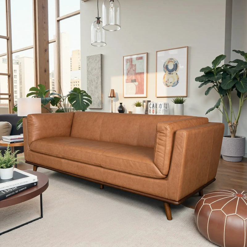 Phoenix Leather Sofa by HouseOfZazla