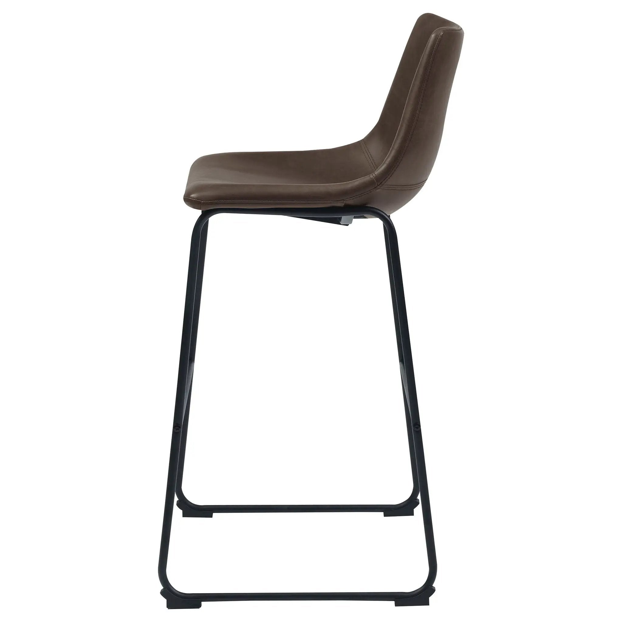 Michelle Upholstered Bar Chair Brown (Set of 2) by Unique Piece Furniture