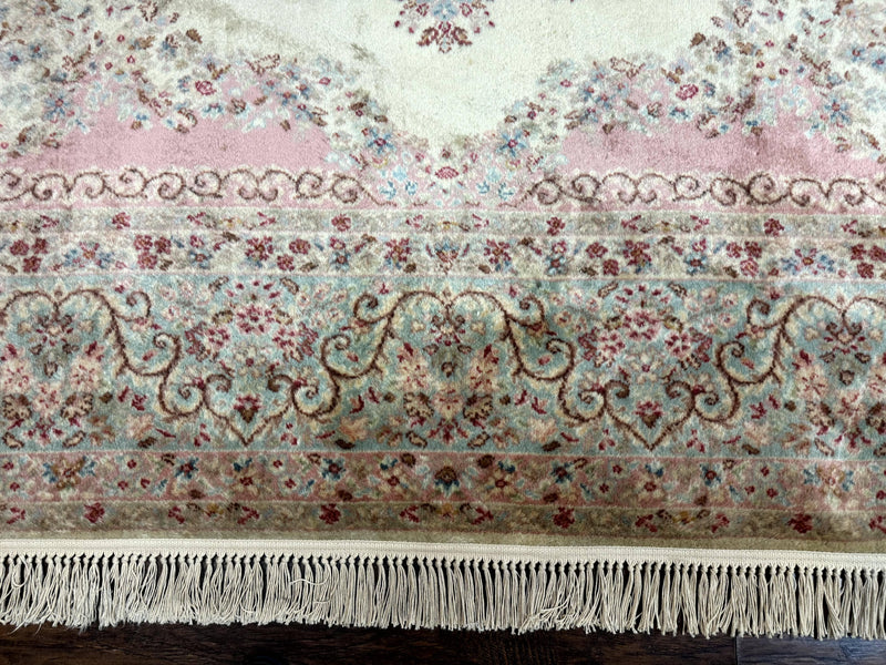 Karastan Rug 8.8 x 12, Pastel Ivory Kirman Rug #784, Wool Karastan Carpet, Original 700 Series, Vintage Karastan Area Rug, Discontinued by Jewel Rugs