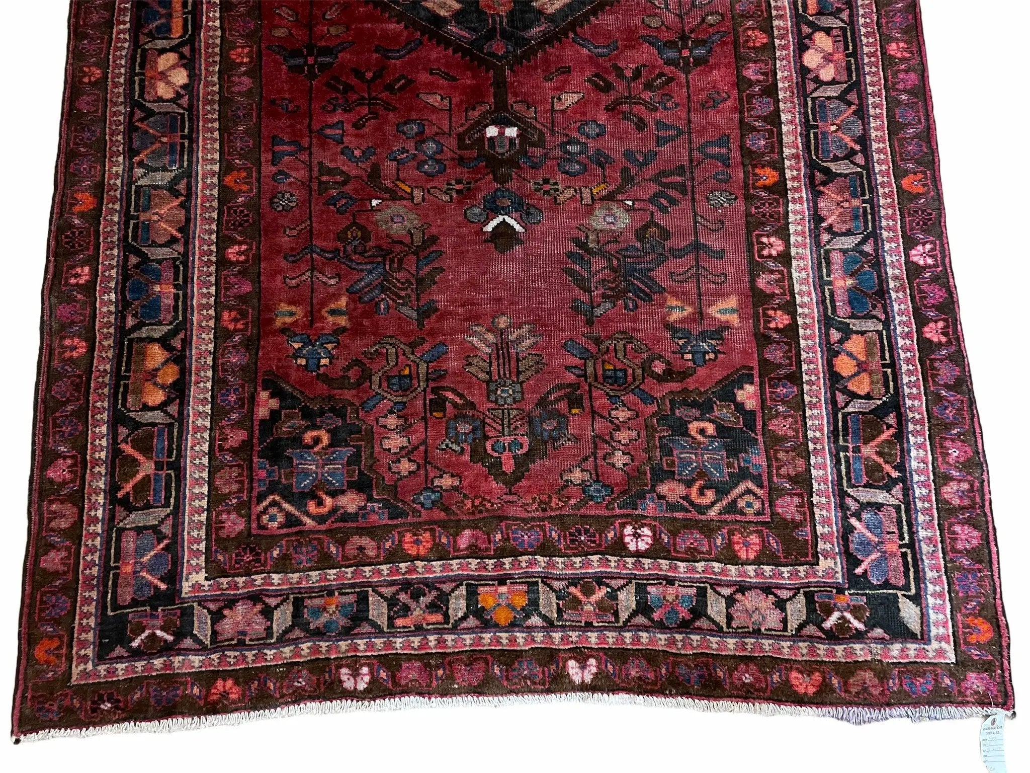 5.5 X 10 Handmade Wool Tribal Gallery Rug Wide Runner Corridor Rug Floral Red by Jewel Rugs