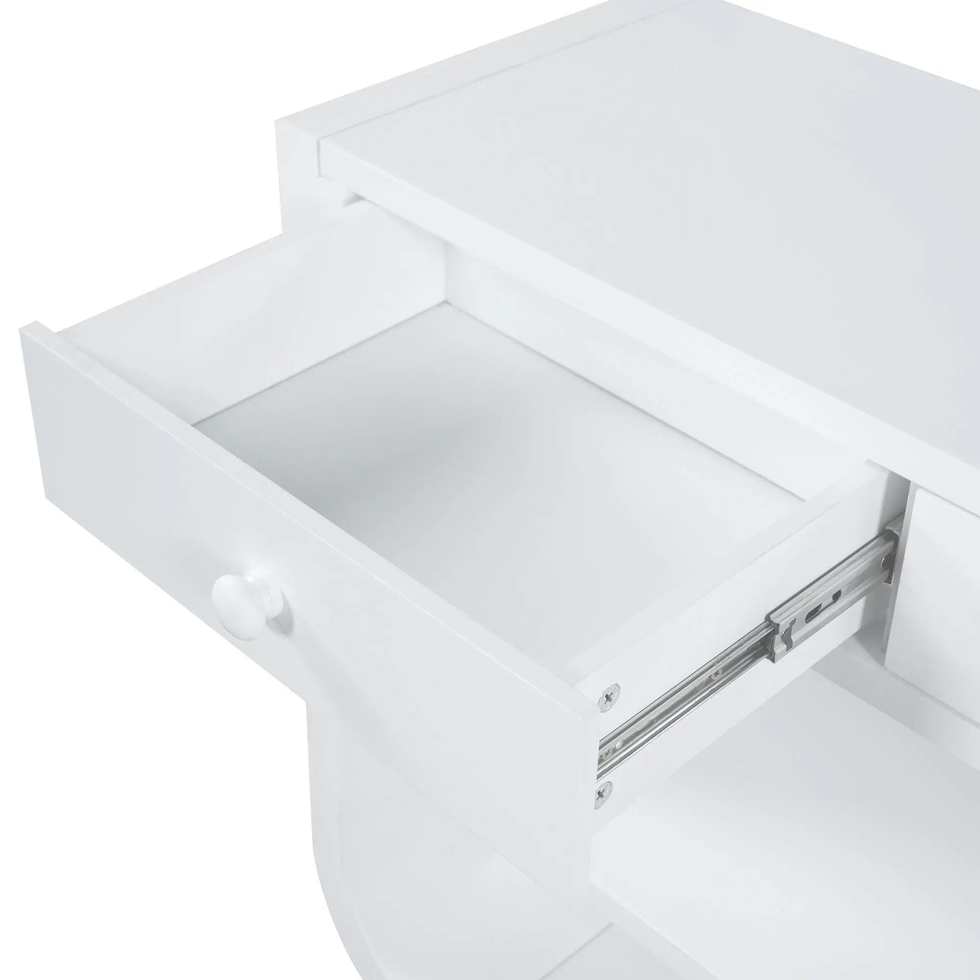 Console Table With 3 Soft Close Drawers & 2 Open Shelves by HouseOfZazla