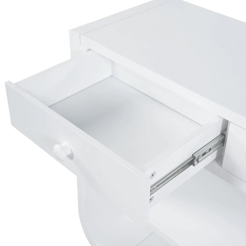 Console Table With 3 Soft Close Drawers & 2 Open Shelves by HouseOfZazla