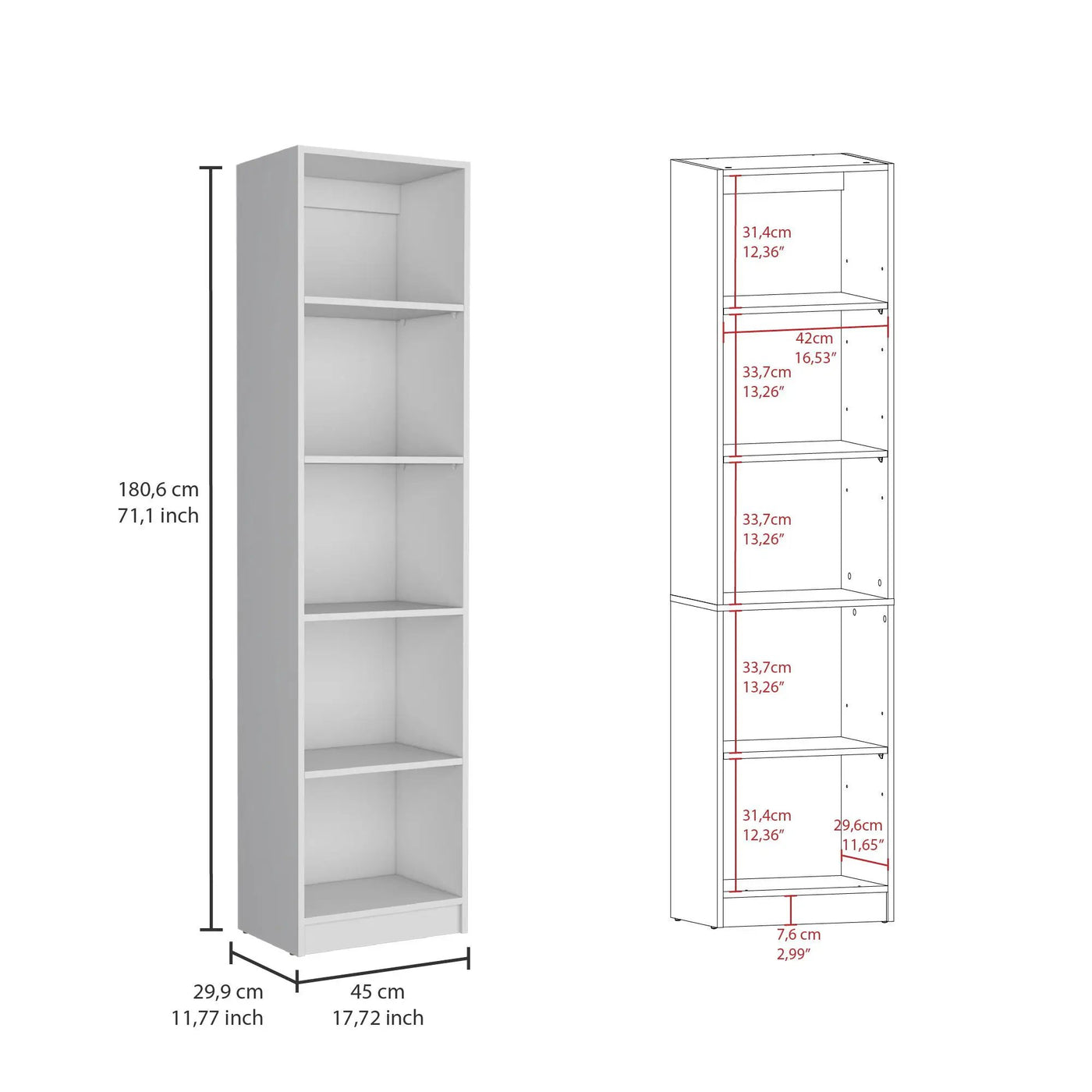Levan - 3 Piece Living Room Set With 3 Bookcases by HouseOfZazla