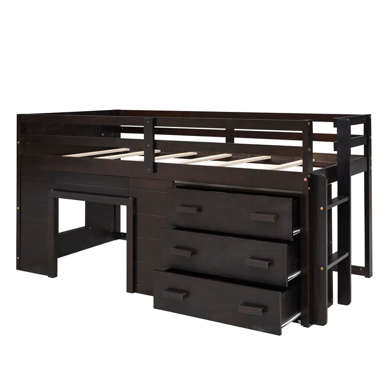 Loft Bed With Cabinet And Shelf by Unique Piece Furniture