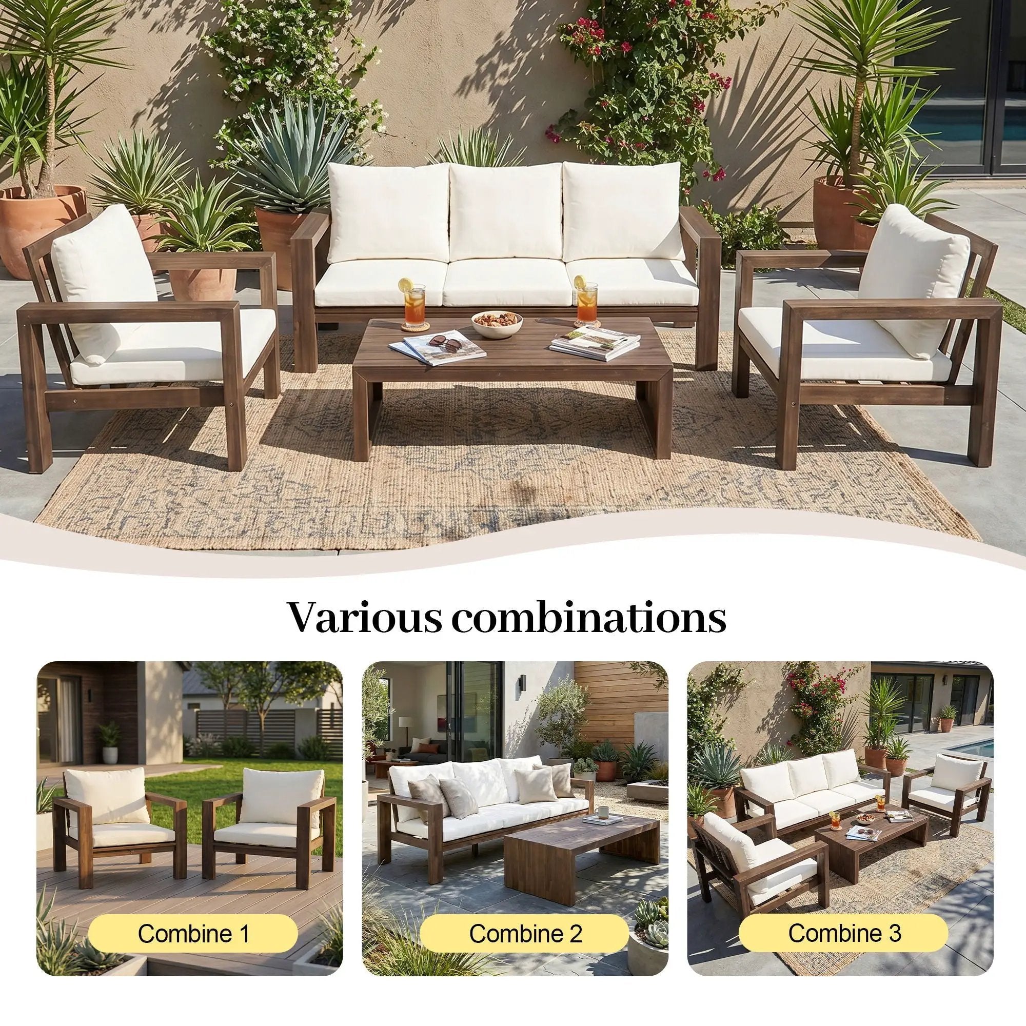 4 Piece Patio Sofa Set by HouseOfZazla