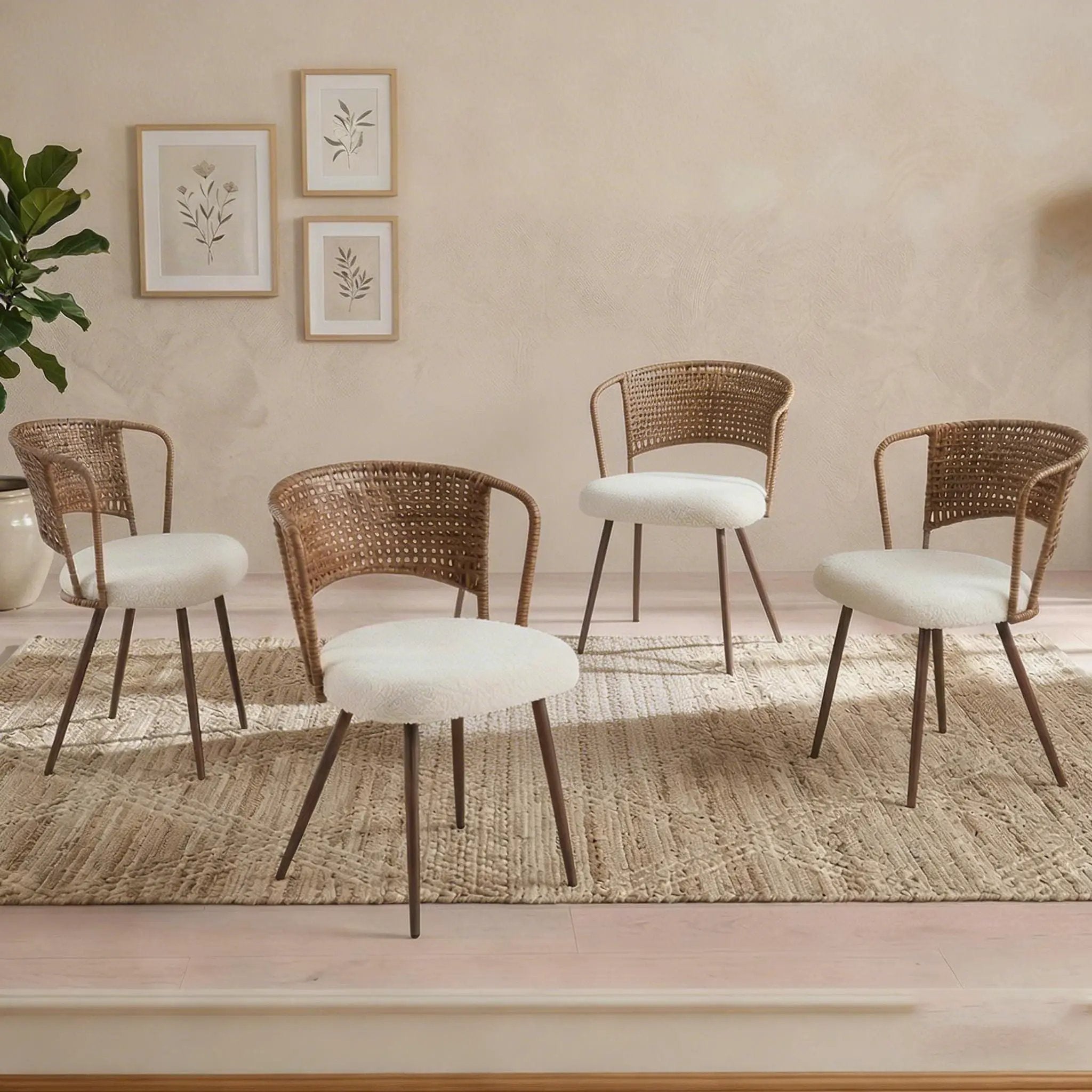 Farmhouse Style Wicker Dining Chair by HouseOfZazla