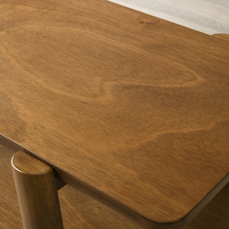 Metz - Mid-Century Modern Wood Shelf 3 Piece Coffee Table Set - Walnut by Unique Piece Furniture