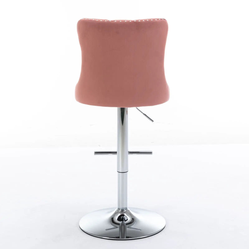 Swivel Barstools Adjusatble Seat Height From 25-33", Modern Upholstered Base Bar Stools With Backs Comfortable Tufted For Home Pub And Kitchen Island (Set of 2) by Unique Piece Furniture